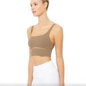 Alo Slit Bra in Gravel